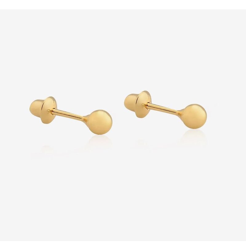 Brinco em Ouro 18k Bola de 3,0mm